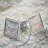 Personalised Map Cufflinks