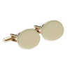 9ct Gold Engraved Solid Oval Cufflinks