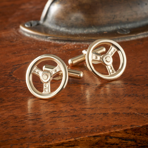 9ct Gold Steering Wheel Cufflinks