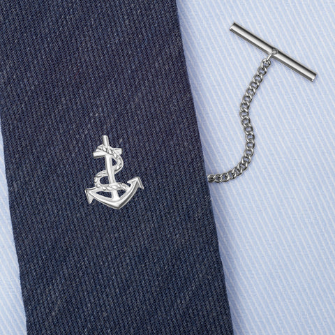 Sterling Silver Anchor Tie Tack