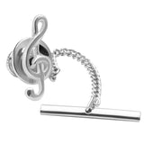 Sterling Silver Treble Clef Tie Tack