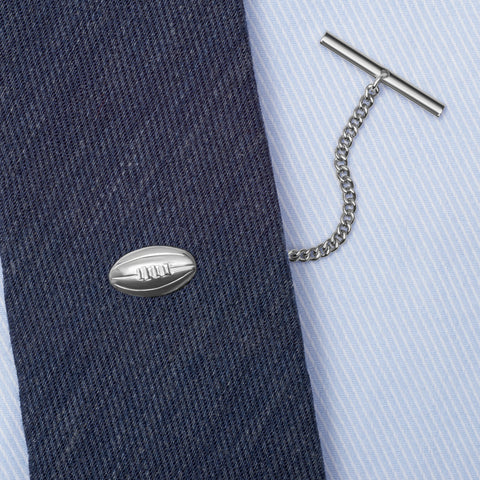 Sterling Silver Rugby Ball Tie Tack