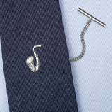 Sterling Silver Saxophone Tie Tack