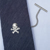 Sterling Silver Skull & Crossbones Tie Tack