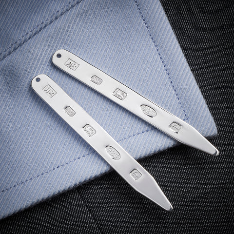 Sterling Silver Hallmarked Collar Stiffeners