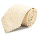 Yellow & Blue Micro Spot Silk Tie