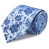 Blue & Navy Floral Woven Silk Tie