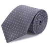 Charcoal Grey Micro Spot Silk Tie