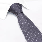 Charcoal Grey Micro Spot Silk Tie