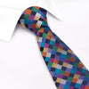 Multi Colour Check Luxury Woven Silk Tie