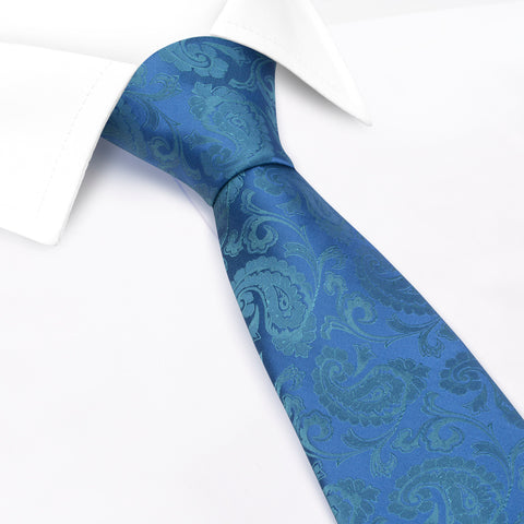 Classic Blue Paisley Silk Tie