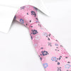 Pink Luxury Floral Woven Silk Tie