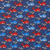 Blue Whales Luxury Printed Silk Tie