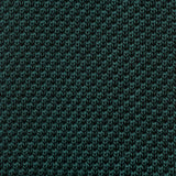 Dark Green Knitted Square Cut Silk Tie