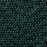 Dark Green Knitted Square Cut Silk Tie