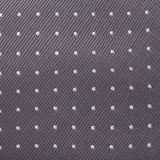 Charcoal Grey Micro Spot Silk Tie