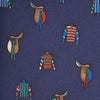Jockey Jersey & Saddles Navy Printed Silk Tie