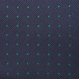 Navy & Green Micro Spot Silk Tie