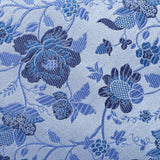 Blue & Navy Floral Woven Silk Tie