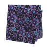 Purple Luxury Floral Silk Handkerchief