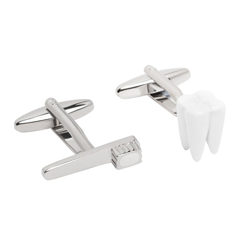 Toothbrush & Tooth Dentist Cufflinks