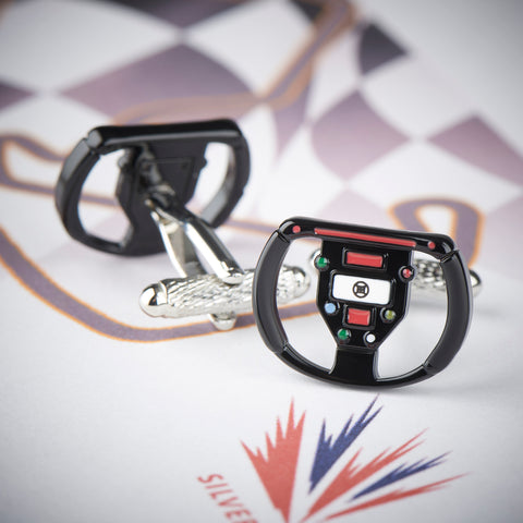 Formula 1 Car Steering Wheel Cufflinks