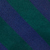 Dark Green & Navy Woven Striped Silk Tie