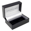 Silver Plated Rectangle Engraved Initial Cufflinks