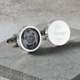 Photo Engraved Circle Cufflinks