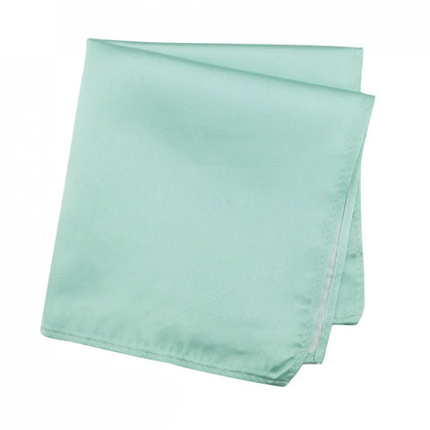 Plain Cyan Silk Handkerchief