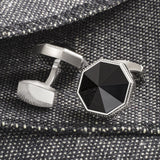 Black Eight Facet Cufflinks