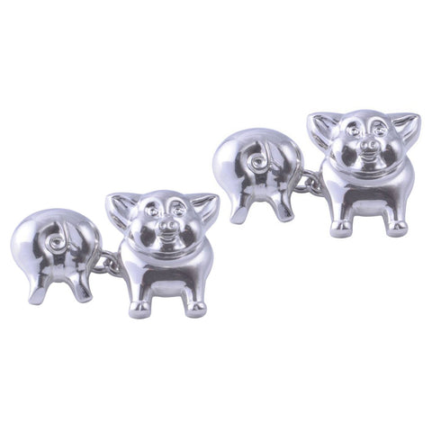 Pig chain cufflinks