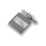Sterling Silver Mother of Pearl Chain Link Cufflinks