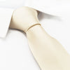 Plain Ivory Silk Tie