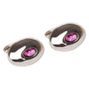 Oval Purple Rhodium Cufflinks