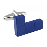 Blue Tetris Block Cufflinks