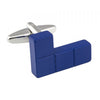 Blue Tetris Block Cufflinks