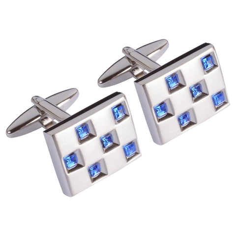 Sapphire Crystal Stone Cufflinks