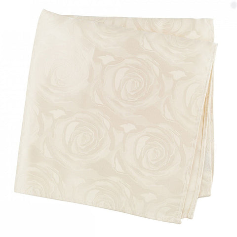 Ivory Rose Silk Handkerchief