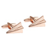 Rose Gold Paper Aeroplane Cufflinks
