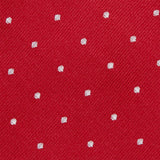 Red Polka Dot Woven Silk Tie