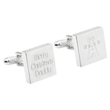 Merry Christmas Daddy Engraved Square Cufflinks