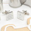 Merry Christmas Daddy Engraved Square Cufflinks