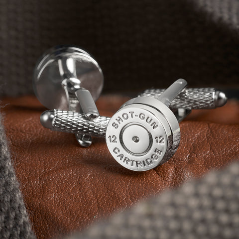 12 Gauge Shotgun Cartridge Cufflinks