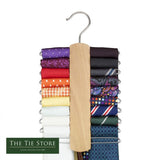 Deluxe Beechwood Tie Rack