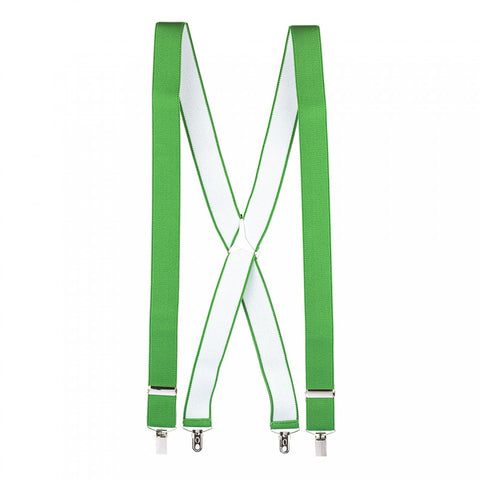 Plain Racing Green 35mm Elastic Braces