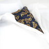 Navy Large Paisley Twill Silk Self Tie Cravat