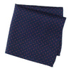 Navy Silk Handkerchief With Tiny Red Spots