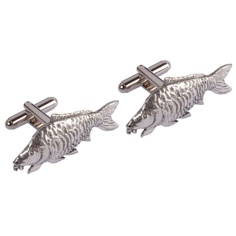 Pewter Carp Fish Cufflinks