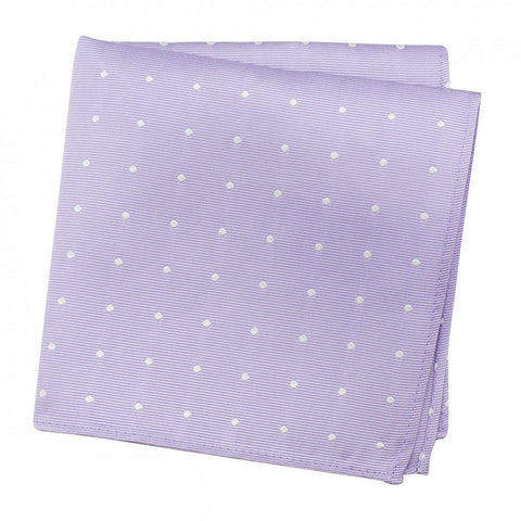 Lilac Polka Dot Silk Handkerchief